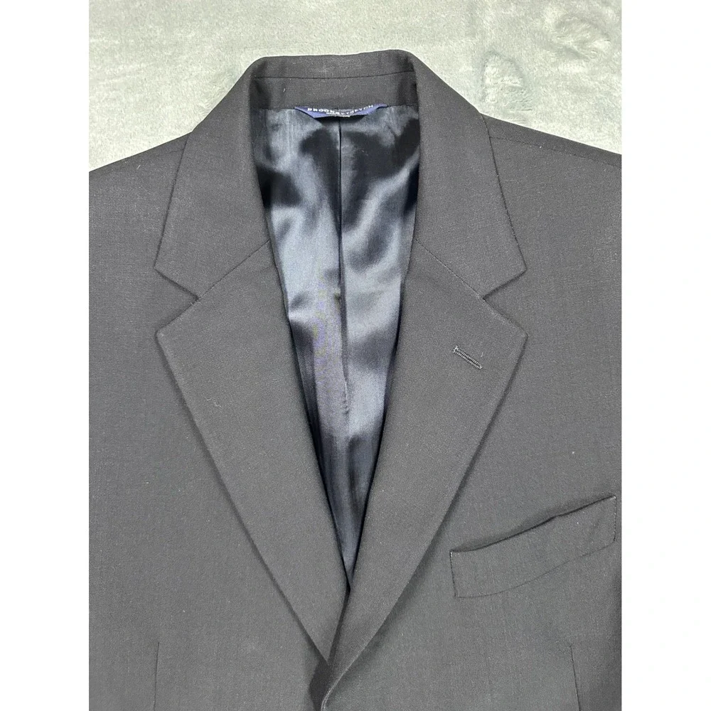 Brooks Brothers Stretch Navy Blue Wool Blend Blazer Sport Coat Mens 41R 41 R